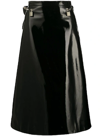 Shop Christopher Kane Padlock A-line Skirt In Black