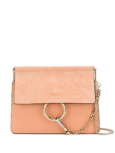 Shop Chloé Mini Faye Chain Bag In Neutrals