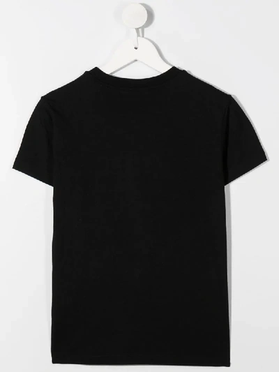 Shop Msgm Retro Logo T-shirt In Black