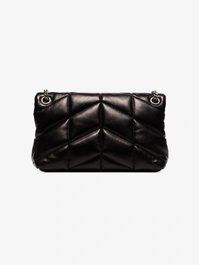 Shop Saint Laurent Loulou Small Leather Shoulder Bag In Black