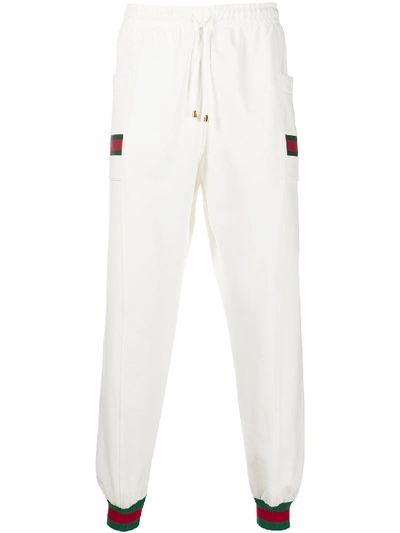 Shop Gucci Cotton Trousers In White