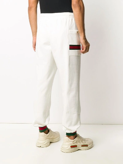 Shop Gucci Cotton Trousers In White