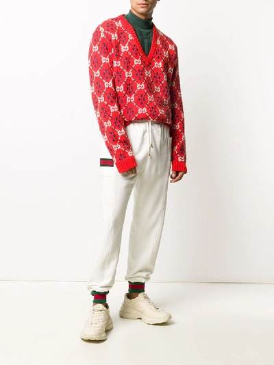 Shop Gucci Cotton Trousers In White