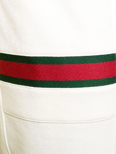 Shop Gucci Cotton Trousers In White