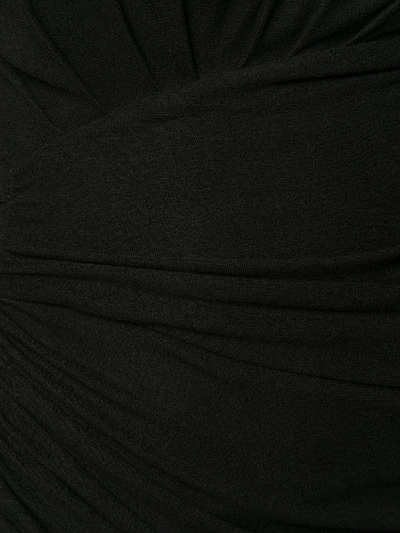 Shop Alexandre Vauthier Ruched Dress In Black