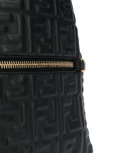 Shop Fendi Mini Leather Backpack In Black