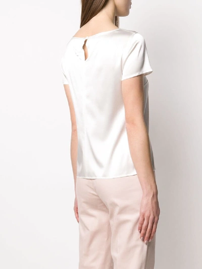 Shop Emporio Armani Silk Shirt In White