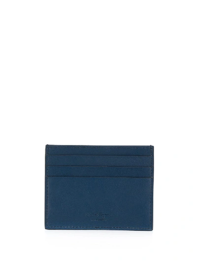 Shop Ferragamo Revival Leather Card Holder In Black