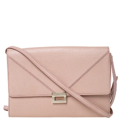 Pre-owned Tod's Beige Leather D-cube Crossbody Bag