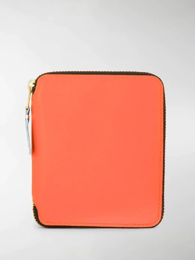 Shop Comme Des Garçons Neon Glow Wallet In Orange
