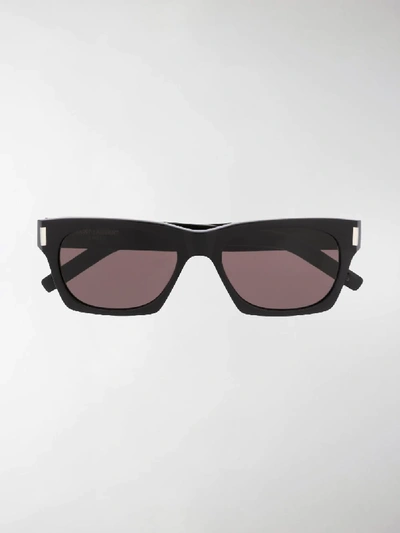 Shop Saint Laurent Sl 402 Square-frame Sunglasses In Black