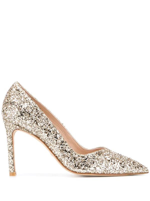 stuart weitzman glitter pump