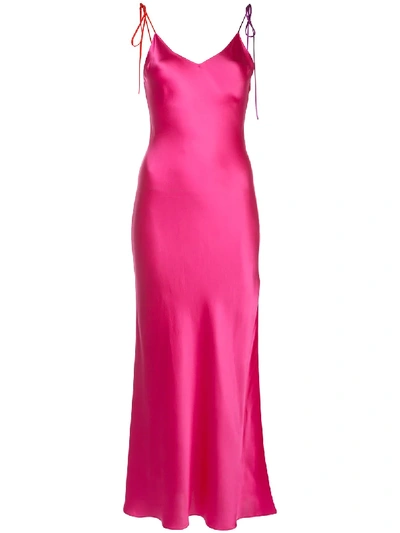 Shop Dannijo Tie Strap Slip Dress In Pink