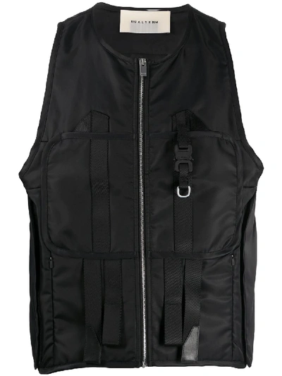Shop Alyx Zipped Utility Vest In Black