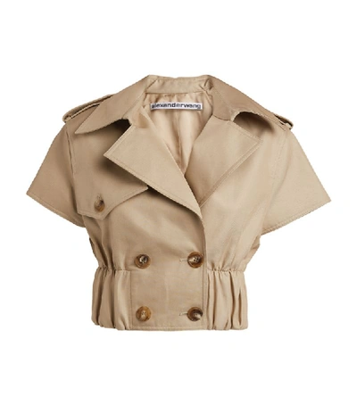 Shop Alexander Wang Crop Trench Jacket