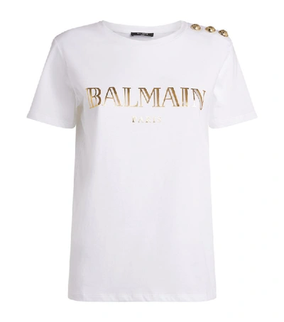 Shop Balmain Vintage Logo T-shirt