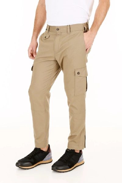 Shop Dolce & Gabbana Cropped Cargo Pants In Green