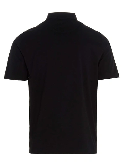 Shop Prada Logo Pocket Detail Polo Shirt In Black