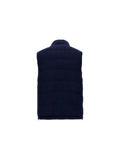 Shop Brunello Cucinelli Reversible Padded Vest In Blue