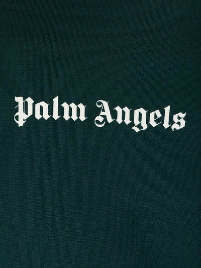 Shop Palm Angels Logo Track Jacket In Green