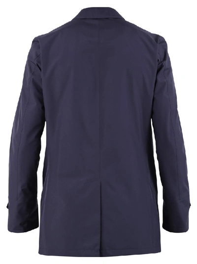 Shop Herno Buttoned Shirt Jacket In Blue