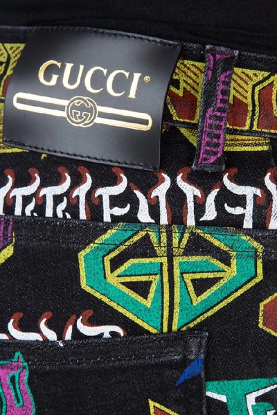 Shop Gucci Printed Skinny Jeans In Multi