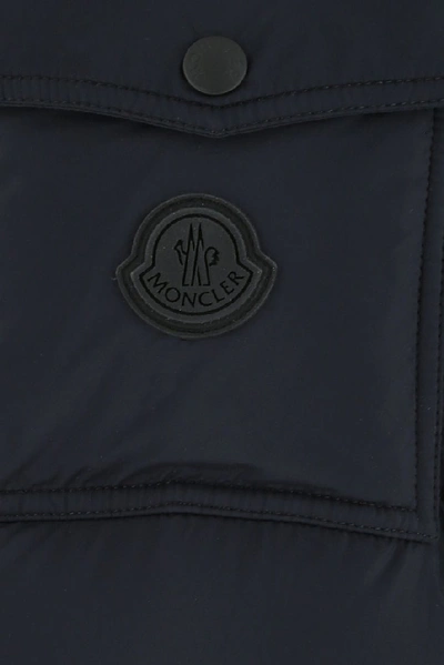 Shop Moncler Maures Hooded Down Jacket In Navy