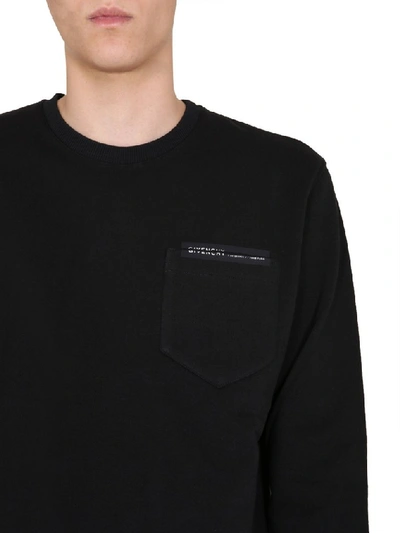 Shop Givenchy Logo Pocket Sweatshirt In Black