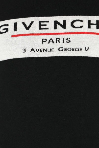 Shop Givenchy Label Knitted Sweater In Black