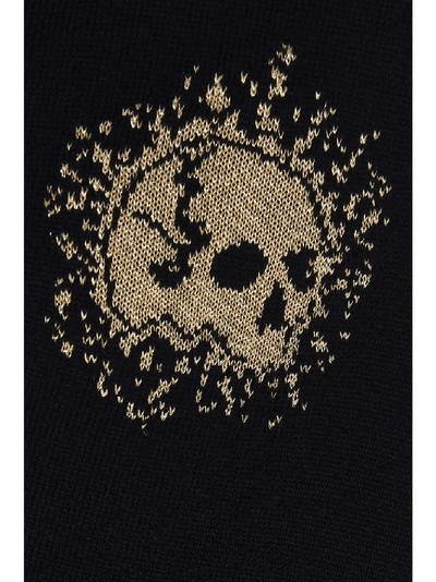 Shop Alexander Mcqueen Skull Intarsia Cardigan In Black