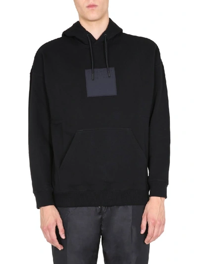 Shop Givenchy Address Patch Hoodie In Black