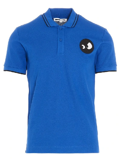 Shop Mcq By Alexander Mcqueen Mcq Alexander Mcqueen Monster Polo Shirt In Blue