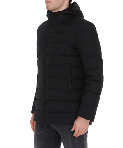 Shop Herno Zipped Down Jacket In Black