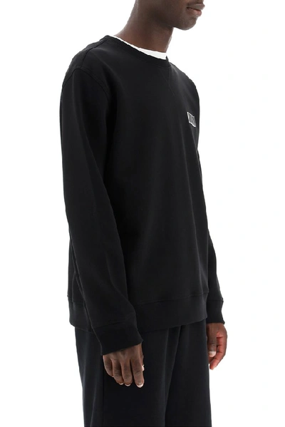 Shop Valentino Vltn Tag Crewneck Sweatshirt In Black