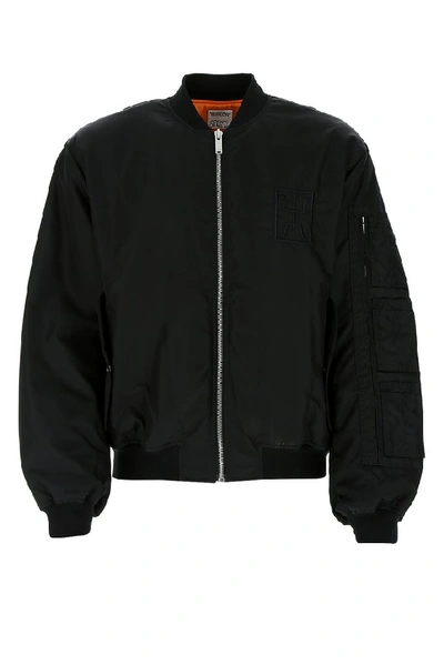 Shop Marcelo Burlon County Of Milan Rural Cross Bomber Jacket In Black