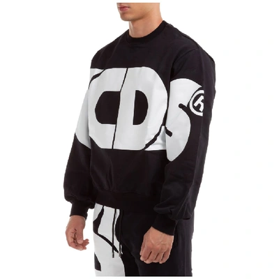 Shop Gcds Macro Logo Crewneck Sweatshirt In Black