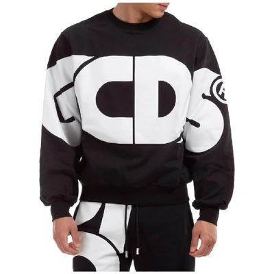 Shop Gcds Macro Logo Crewneck Sweatshirt In Black