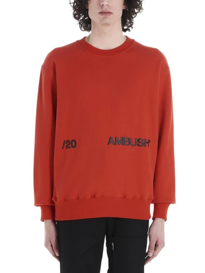 Shop Ambush Logo Crewneck Sweatshirt In Red