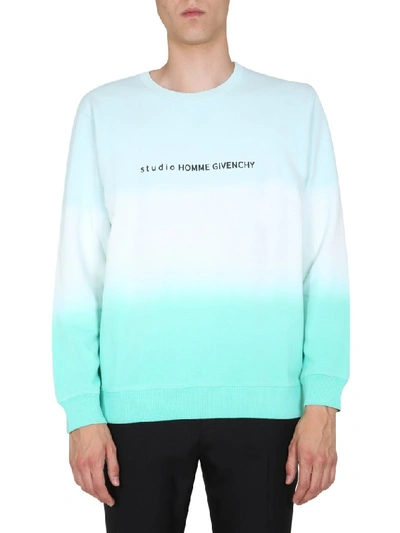Shop Givenchy Studio Homme Faded Effect Sweatshirt In Blue