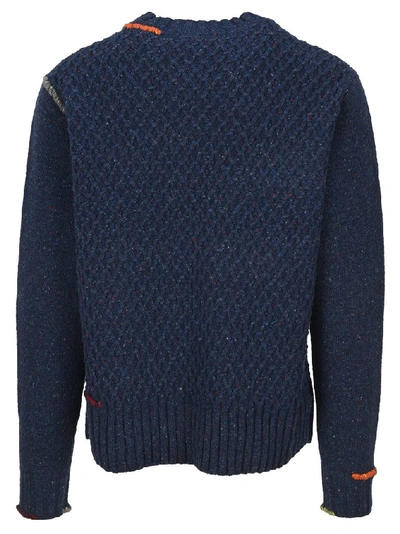 Shop Jw Anderson Crewneck Sweater In Navy