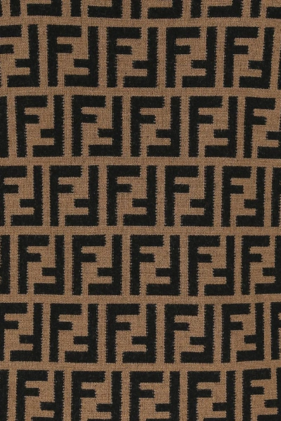 Shop Fendi All Over Ff Knitted Sweater In Brown