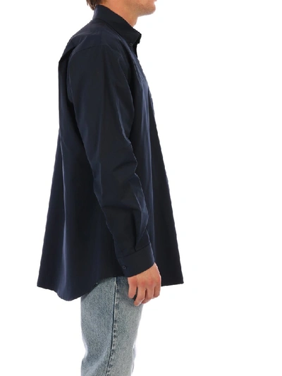 Shop Balenciaga Back Logo Shirt In Blue