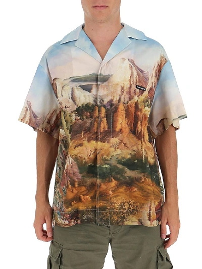 Shop Palm Angels Canyon Bowling Shirt In Multi