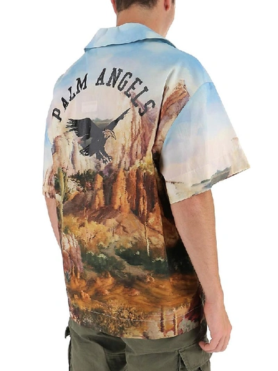 Shop Palm Angels Canyon Bowling Shirt In Multi