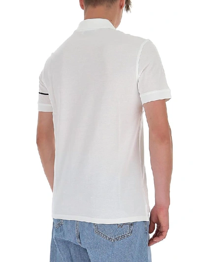 Shop Givenchy Split Embroidered Polo Shirt In White
