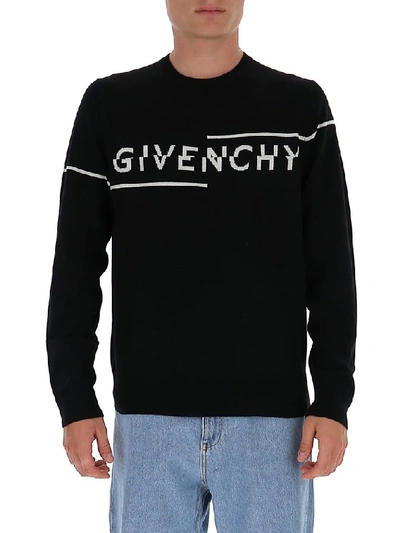 Shop Givenchy Split Logo Sweatshirt In Black