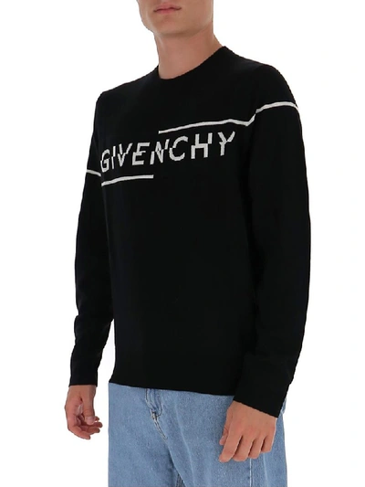 Shop Givenchy Split Logo Sweatshirt In Black