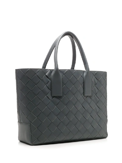 Shop Bottega Veneta Medium Shopper Bag In Grey