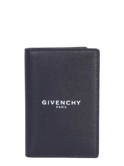 Shop Givenchy Logo Bifold Wallet In Black