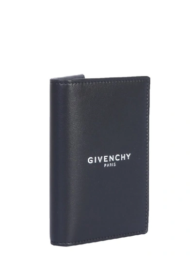 Shop Givenchy Logo Bifold Wallet In Black